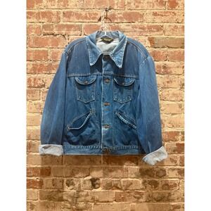 Wrangler 126MJ Vintage 70s Blue Denim Jacket Size 46